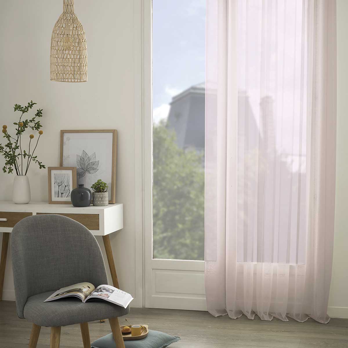 Cortina MOLY rosa 135x240cm by hôma, photo 1