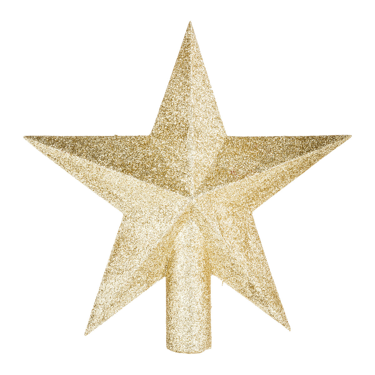 Estrela dourada com glitter para topo de árvore da hôma, fotografia 1