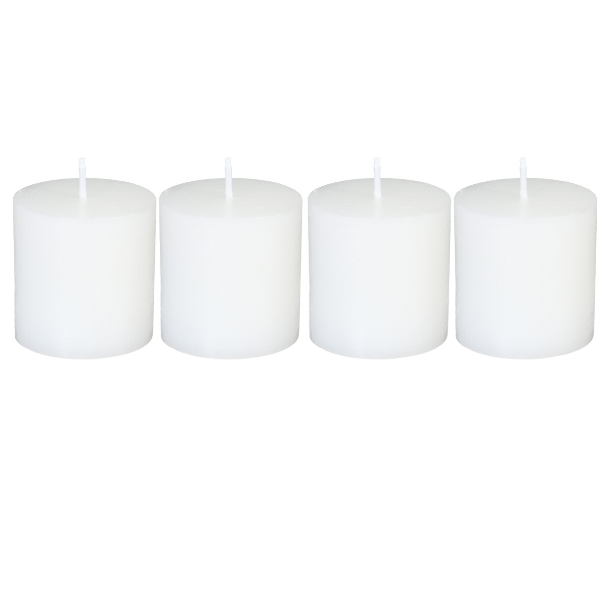 Conjunto 4 velas rústicas brancas by hôma, photo 1