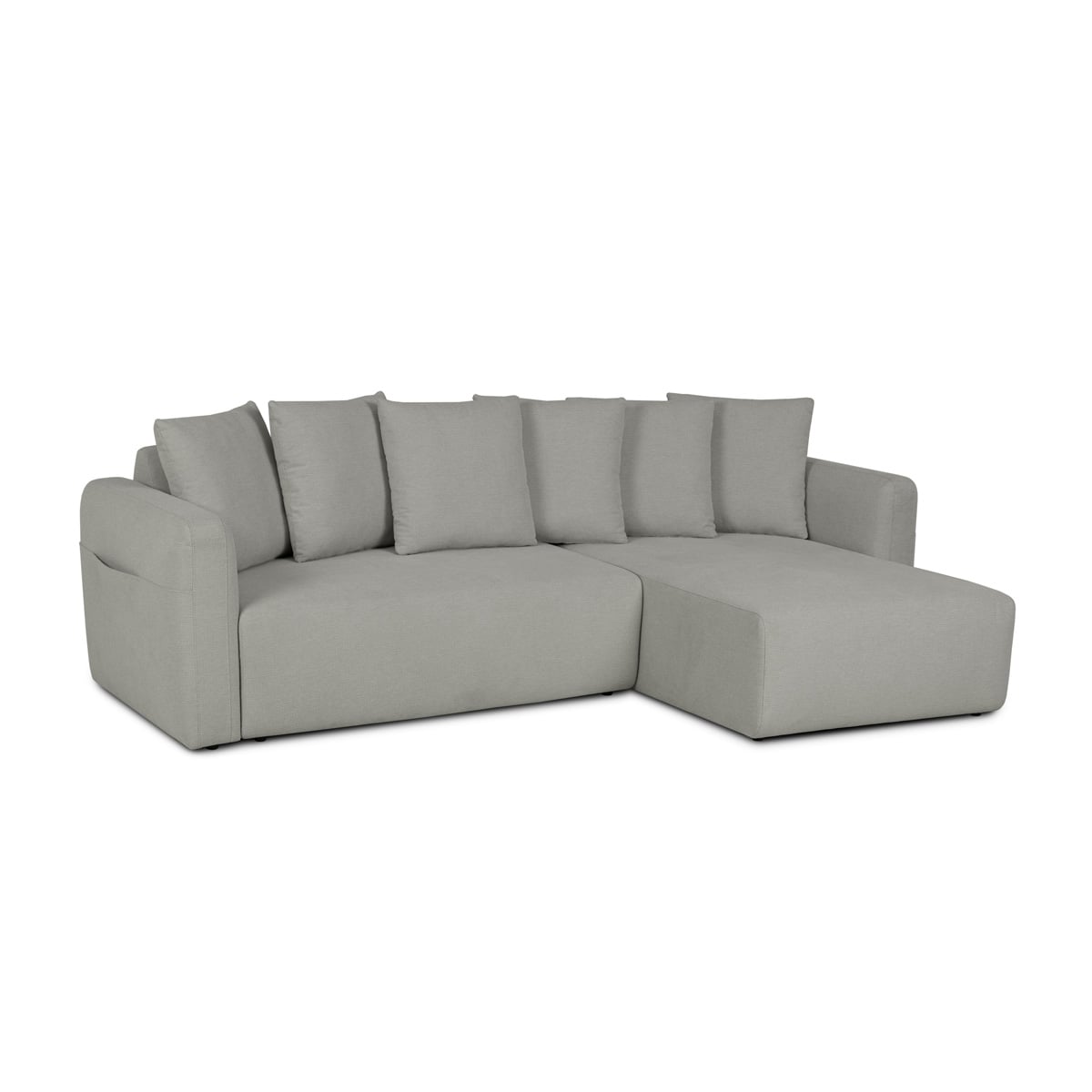 Sofá cama BERNA cinza com chaise longue da hôma, fotografia 1