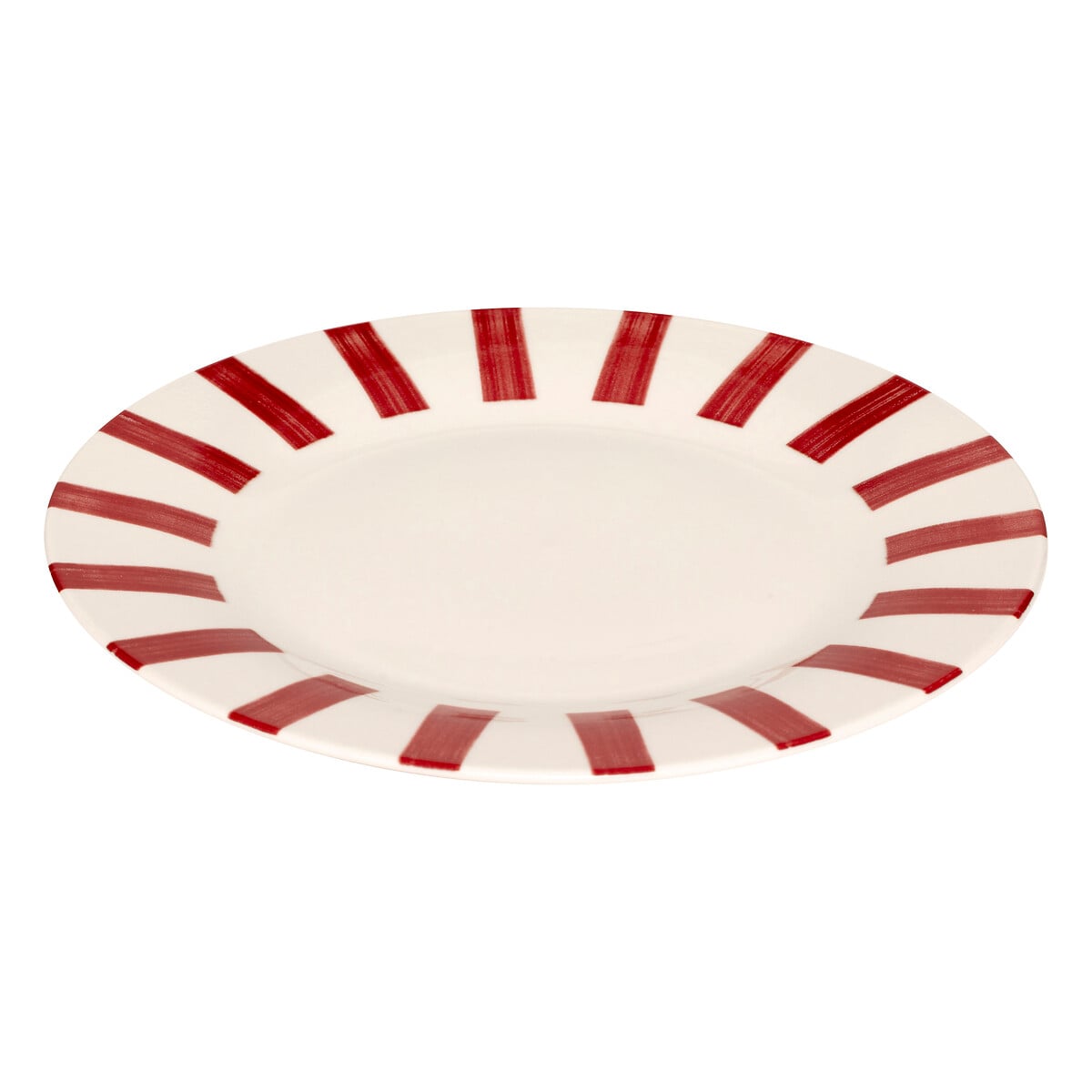 Prato raso CHERI vermelho em porcelana 27cm da hôma, fotografia 1
