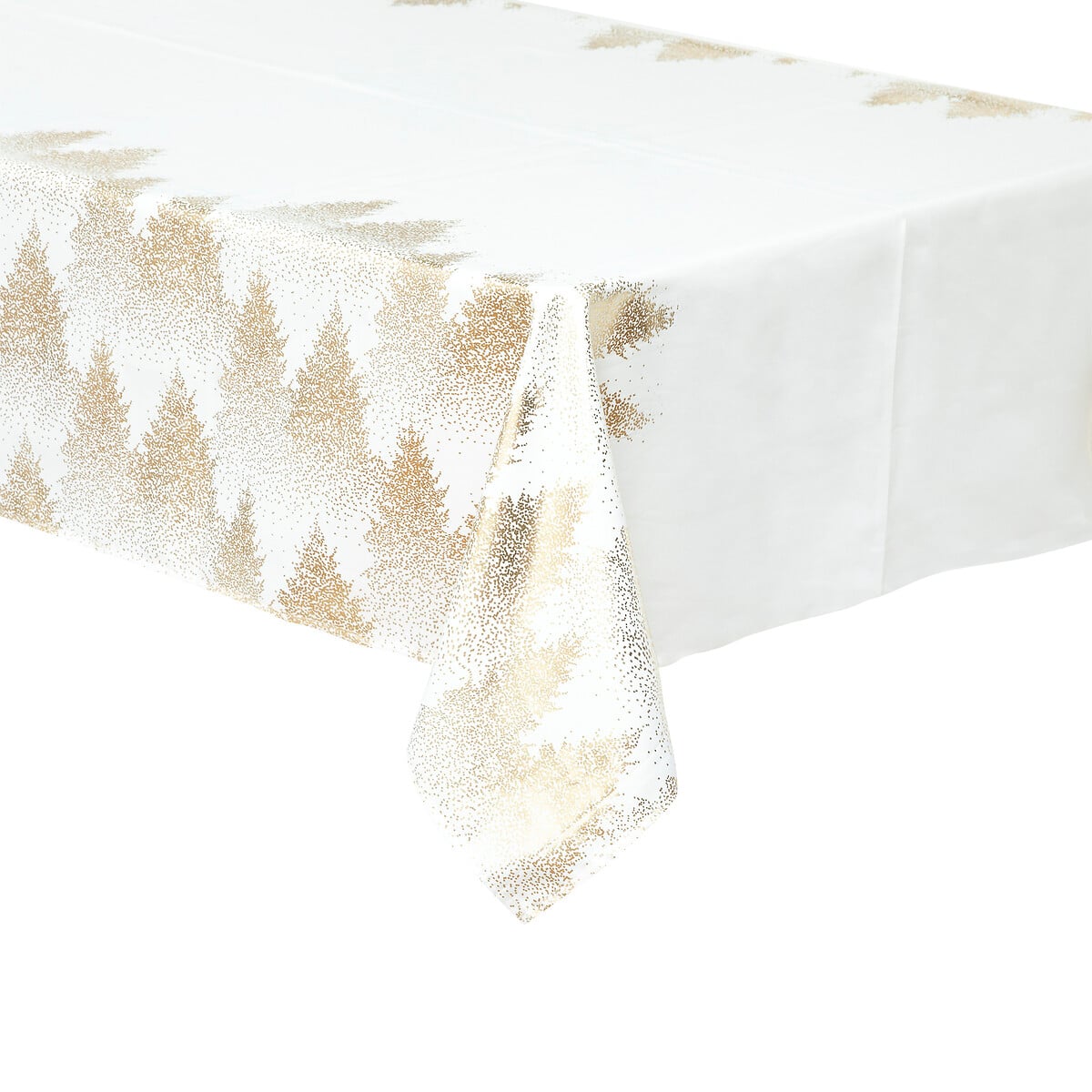Toalha de mesa branca com árvores douradas 140x360cm da hôma, fotografia 1