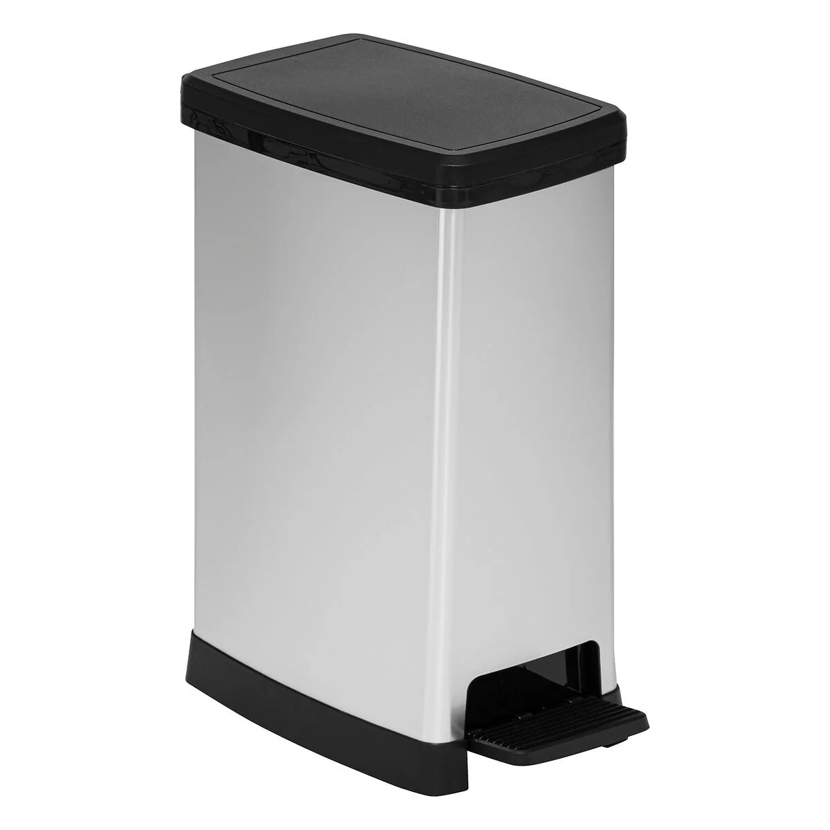 Balde do lixo prateado softclose 40l da hôma, fotografia 1