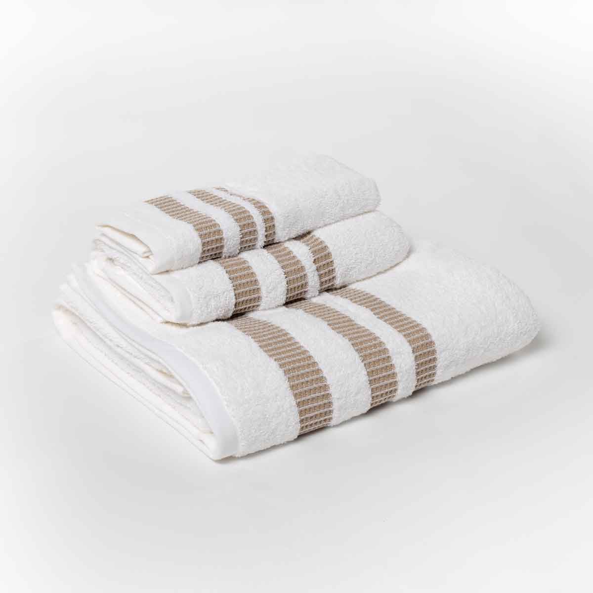Conjunto de 3 toalhas de banho CHLOÉ branco by hôma, photo 1