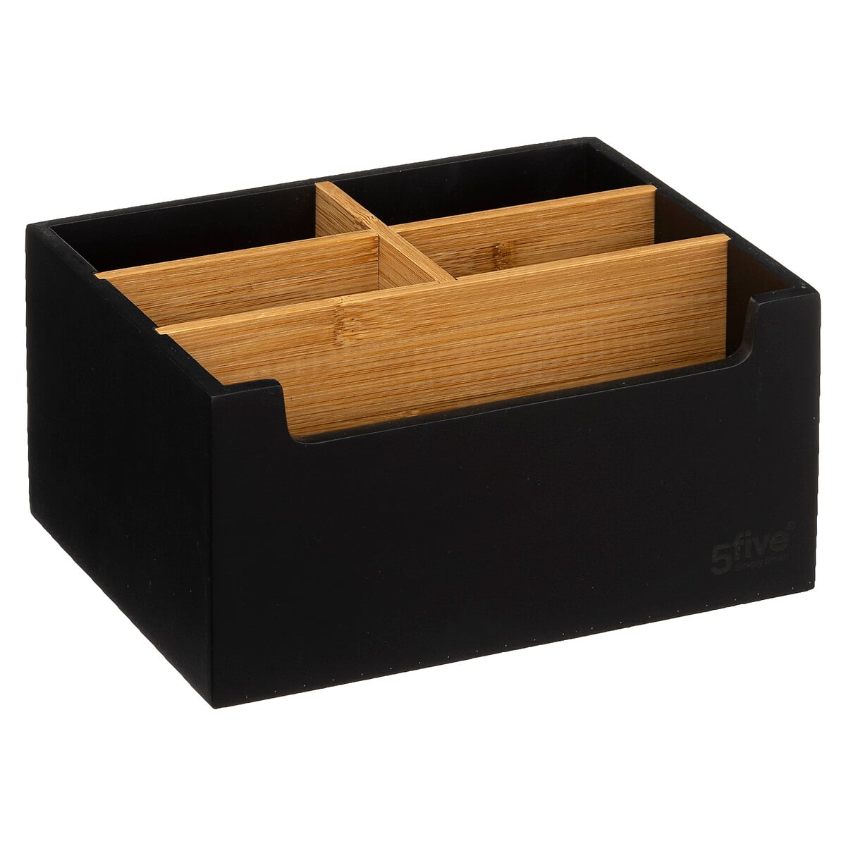 Organizador wc NATUREO preto em bambu by hôma, photo 1