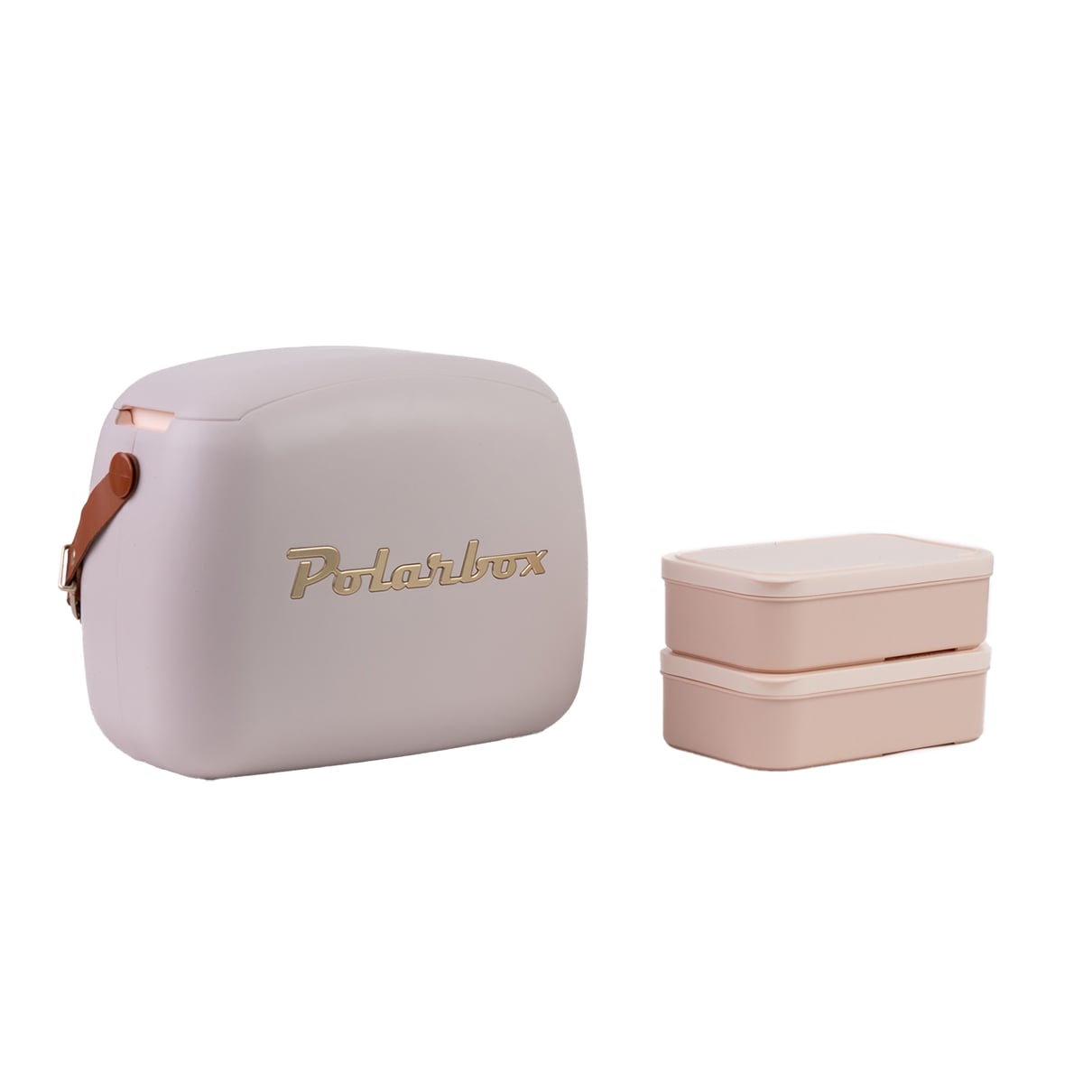 Mala térmica Polarbox rosa claro 6l com 2 caixas da hôma, fotografia 1