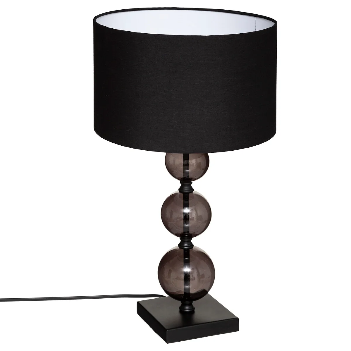 Candeeiro de mesa ALMA preto em metal e vidro by hôma, photo 1