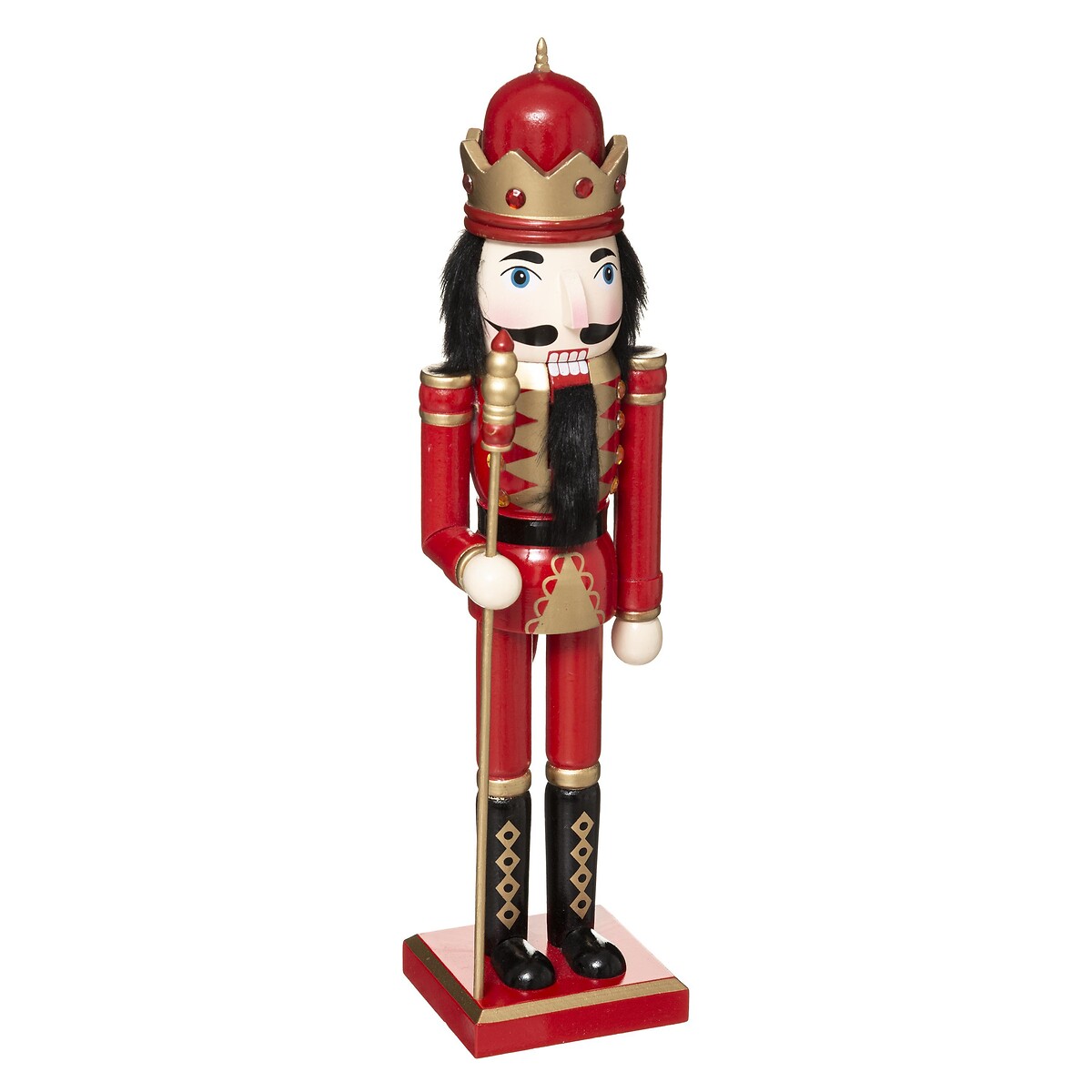 Figura soldado de chumbo vermelho em madeira 38cm by hôma, photo 1