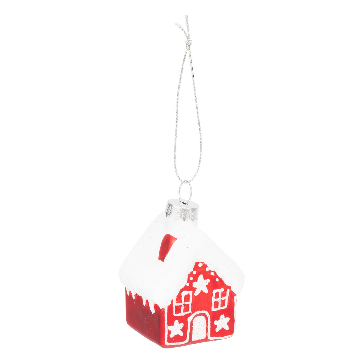 Pendurante de casinha com neve 7cm da hôma, fotografia 1