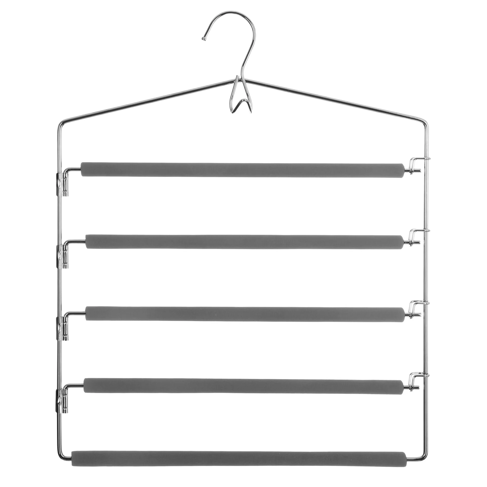 Cabide para calças prateado com 5 divisórias by hôma, photo 1