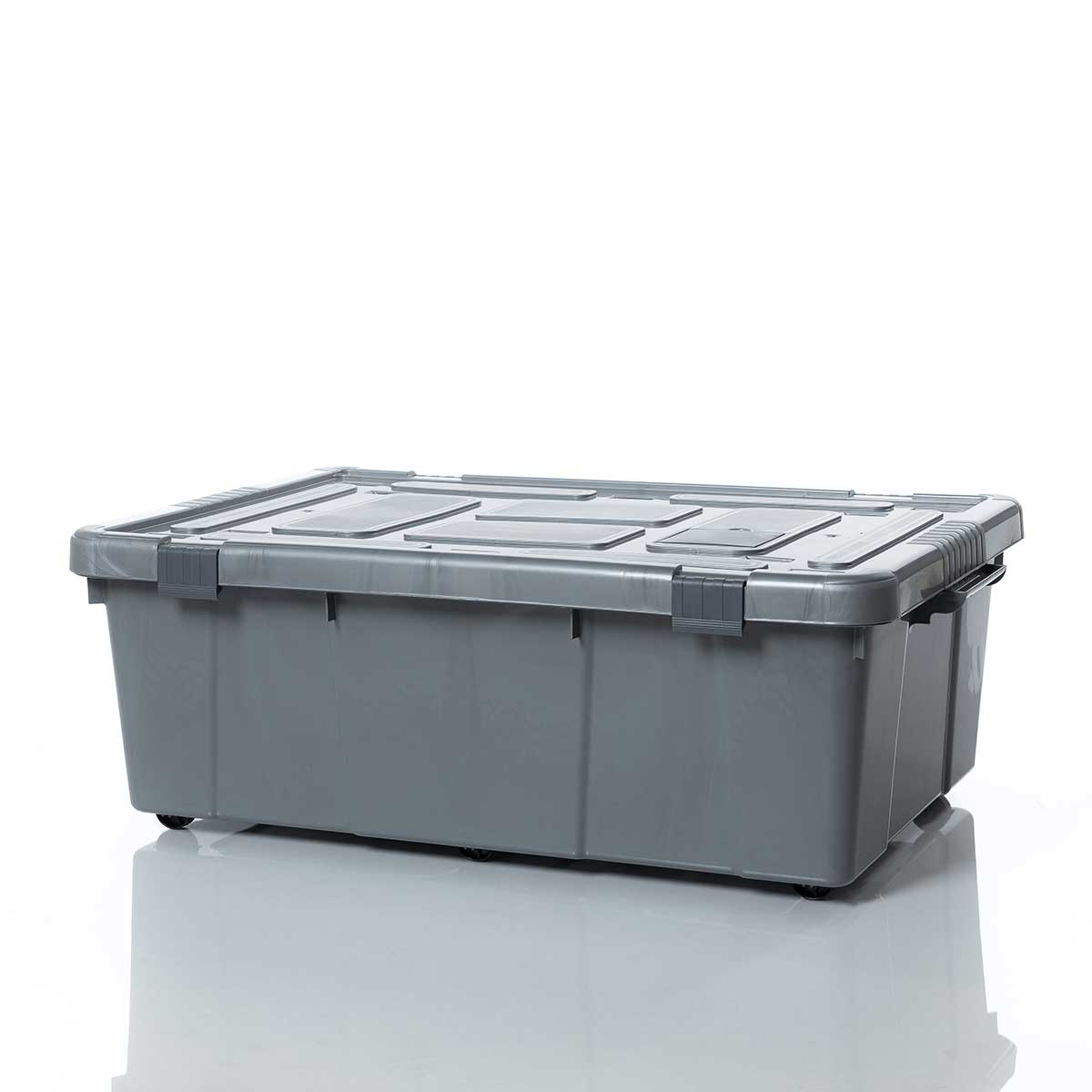 Caixa de arrumação EUROPA cinza 70l by hôma, photo 1
