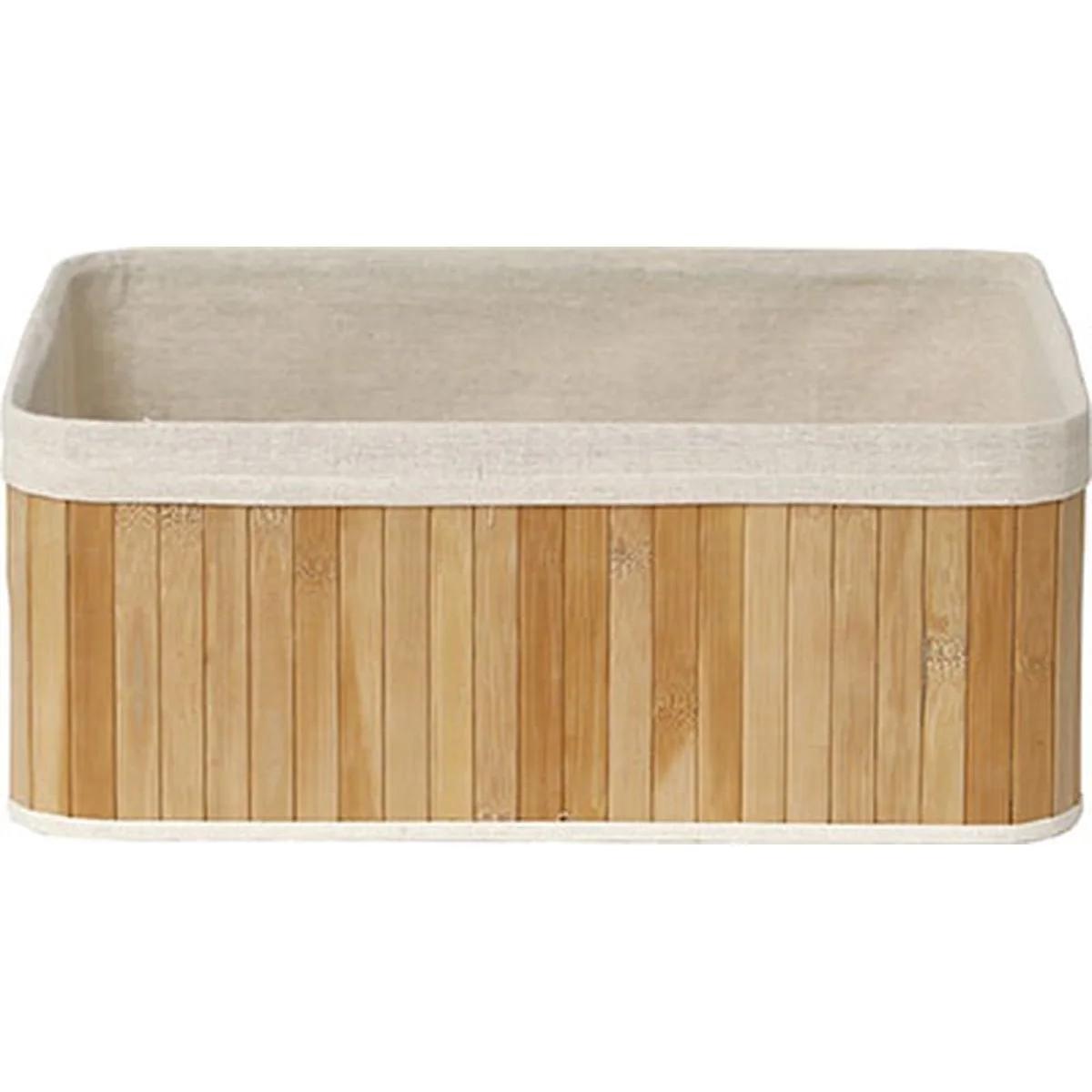 Cesto arrumação wc natural de bambu 16x40x28cm da hôma, fotografia 1