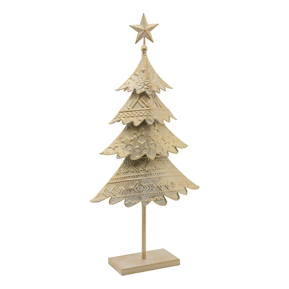 Árvore de natal decorativa dourado 77cm da hôma, fotografia 1