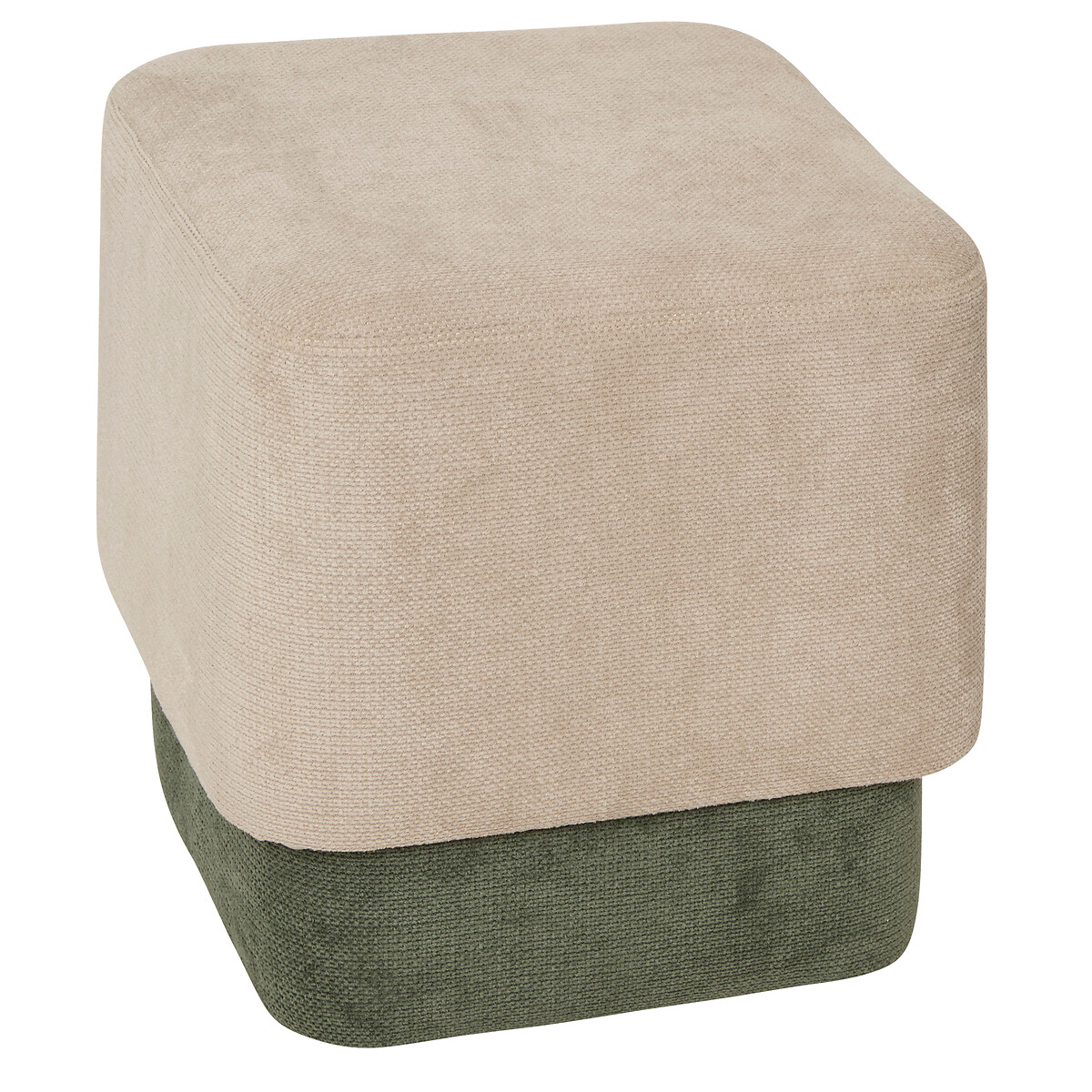 Pufe DOKI 2 em 1 cinza e verde 41x30x41cm da hôma, fotografia 1