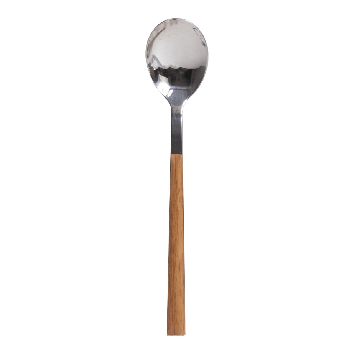 Colher de sobremesa LUNE em inox com cabo castanho by hôma, photo 1
