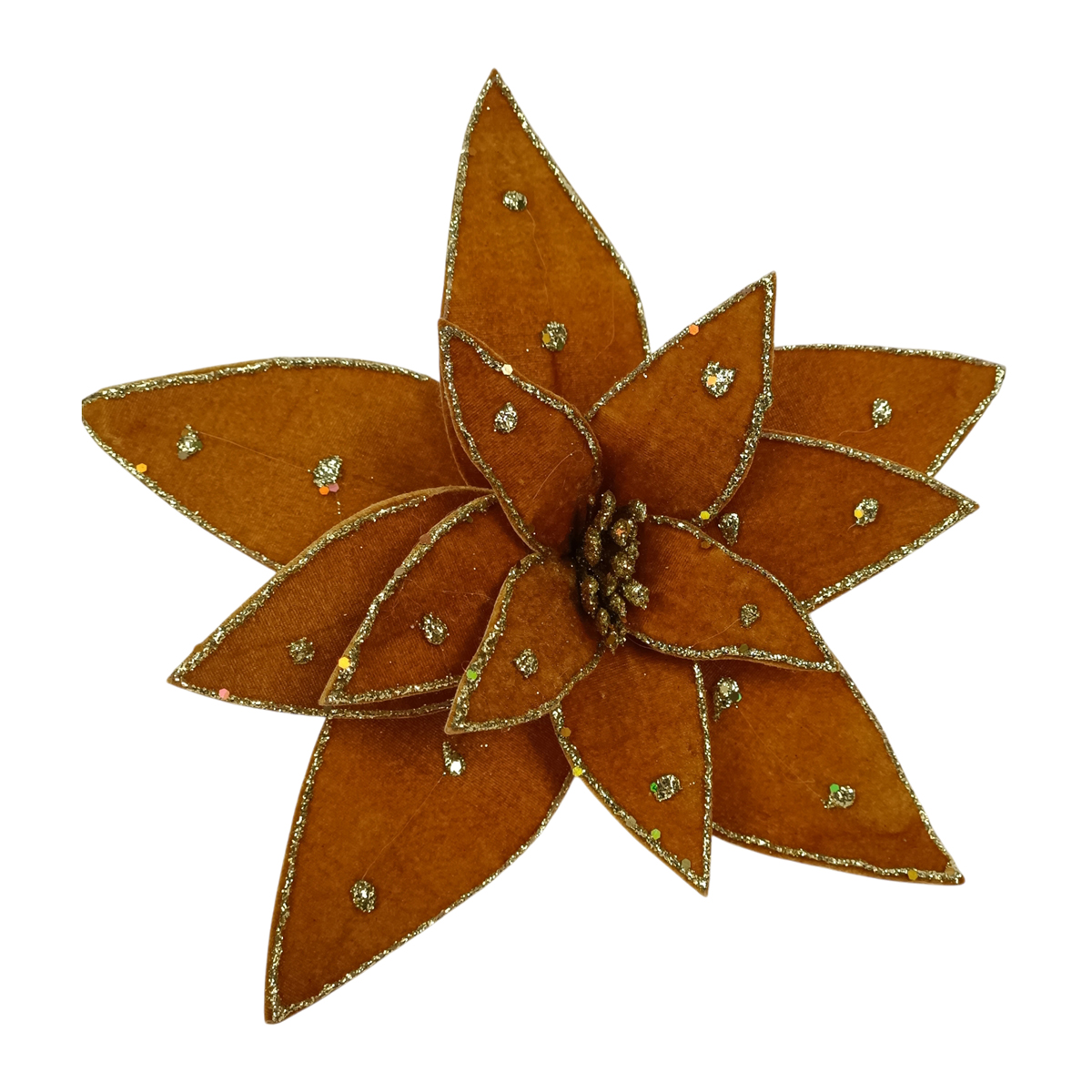 Flor poinsétia veludo 32cm da hôma, fotografia 1