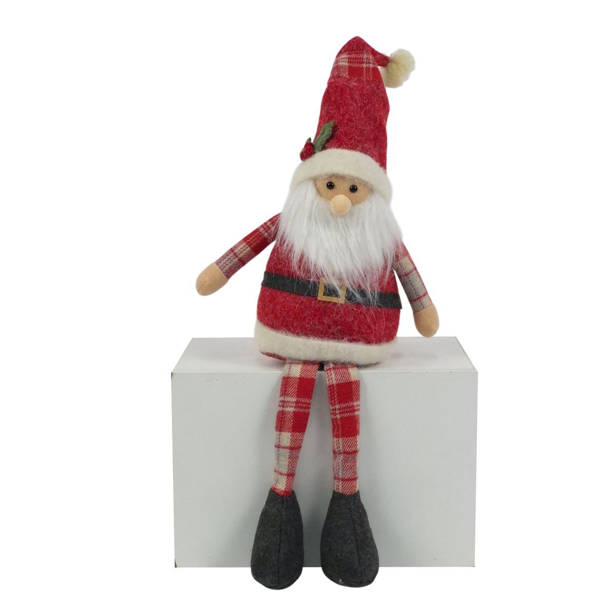 Figura pai natal sentado em veludo 54cm da hôma, fotografia 1
