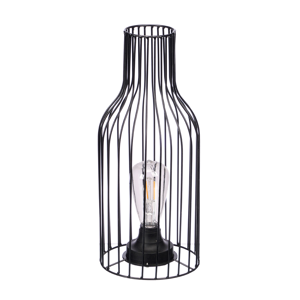 Candeeiro de mesa preto em metal 38cm da hôma, fotografia 1