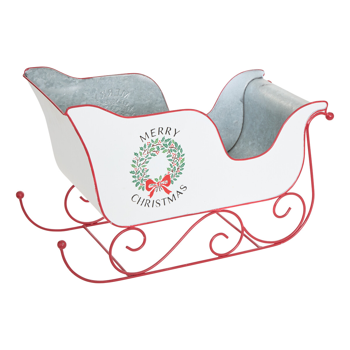 Trenó decorativo merry christmas 50x23x31cm da hôma, fotografia 1
