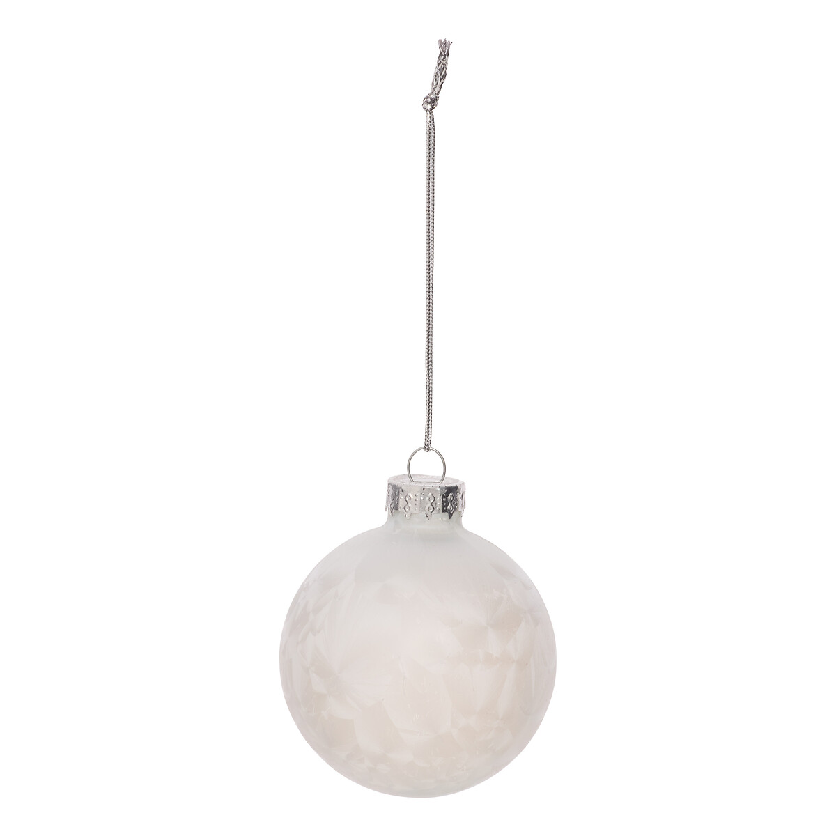 Bola de natal geada branco 8cm by hôma, photo 1