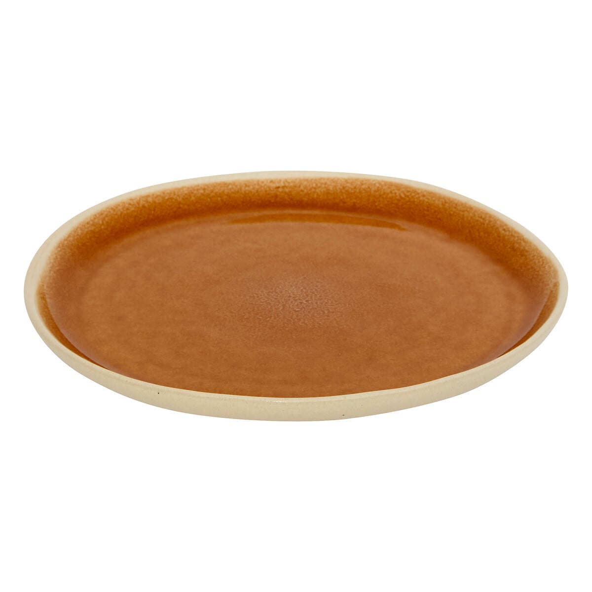Prato de sobremesa WONJA castanho em cerâmica 27cm by hôma, photo 1