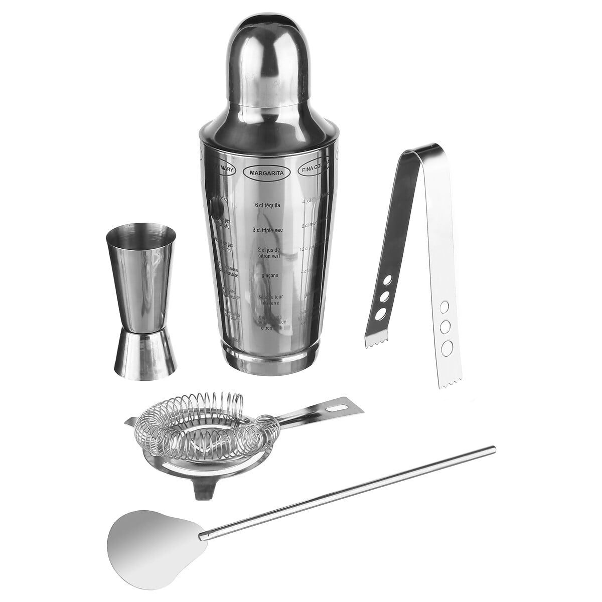 Conjunto de 5 peças para cocktail em inox by hôma, photo 1