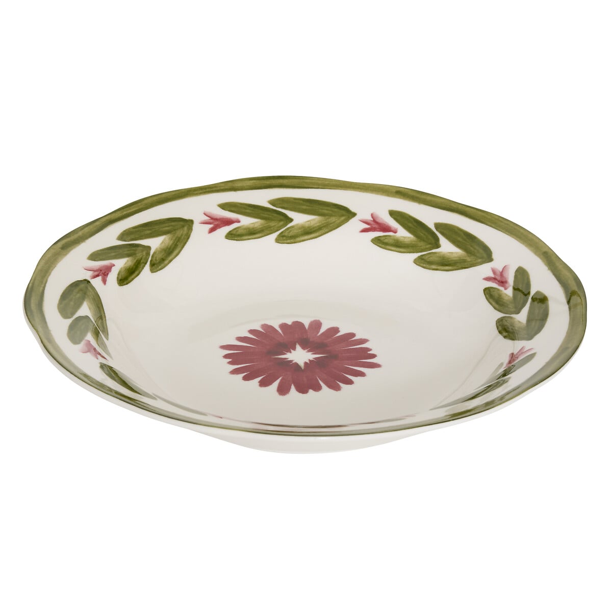 Prato de sopa MONA verde em porcelana 22cm da hôma, fotografia 1