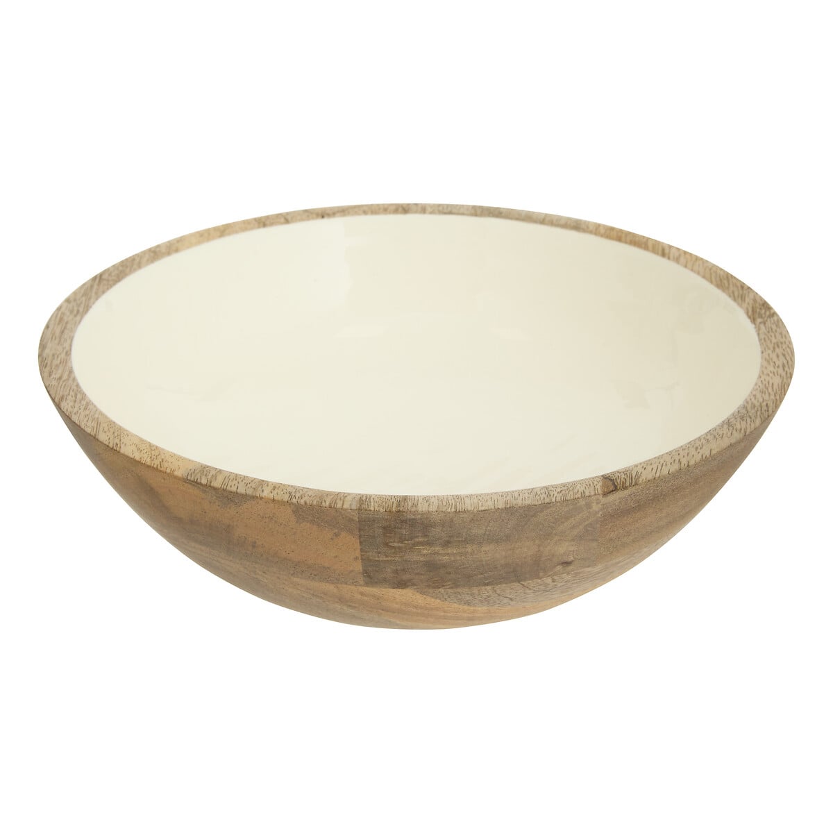 Saladeira INAYA branco em madeira mango 25cm da hôma, fotografia 1