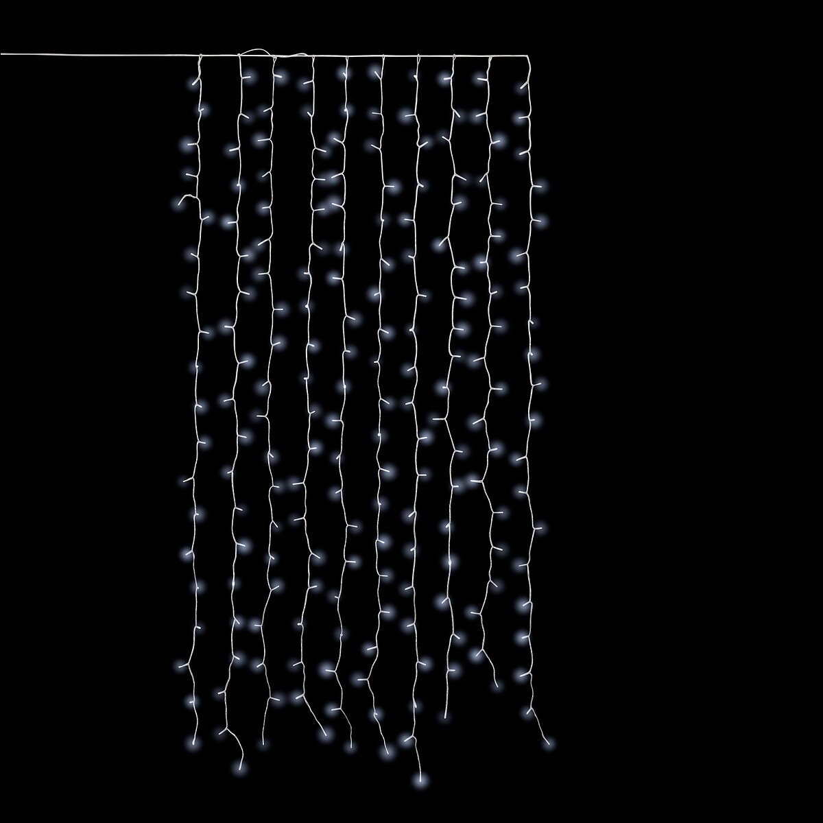 Cortina luminosa de natal com 8 funções de luz 200 leds da hôma, fotografia 1