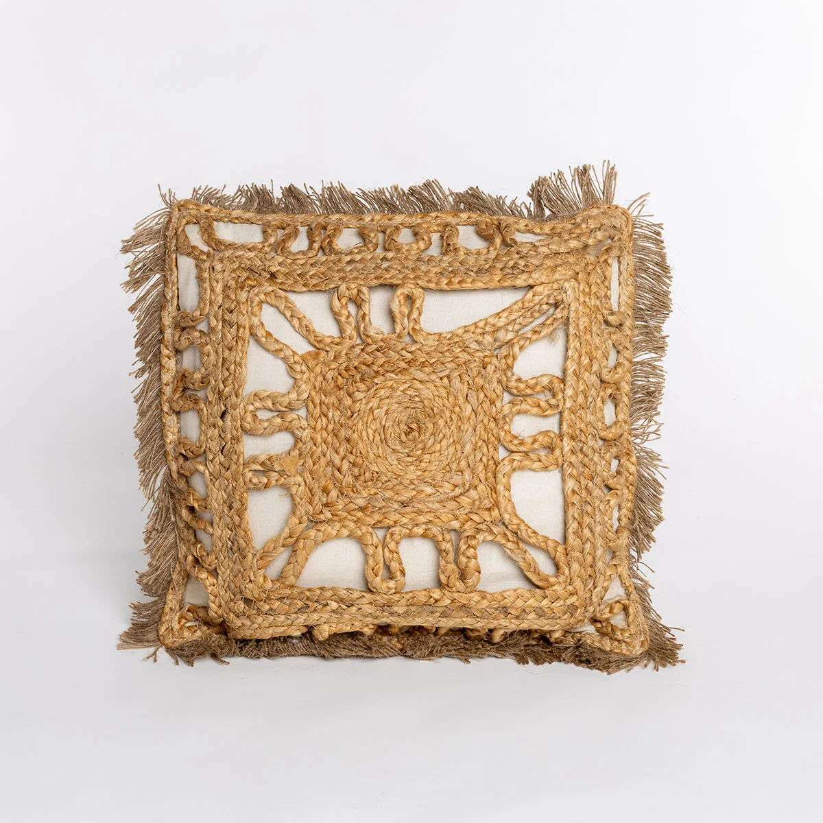 Almofada DELIJUTE bege em algodão 45x45cm da hôma, fotografia 1