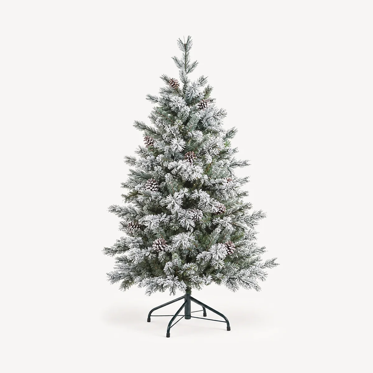 Árvore de natal YUKON verde efeito neve com pinhas 150cm by hôma, photo 1
