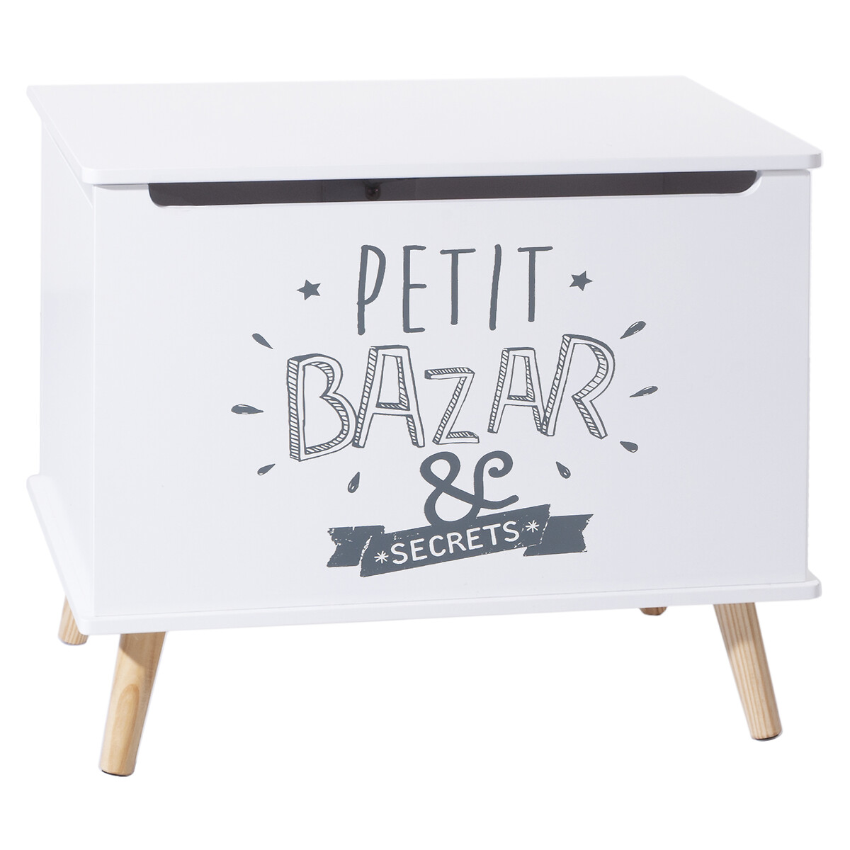 Baú estampado BAZAR branco em mdf by hôma, photo 1