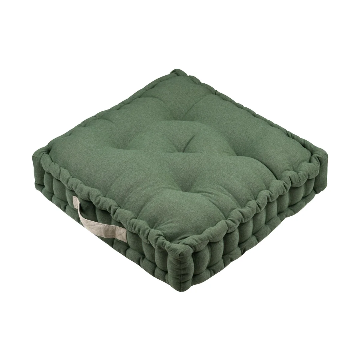 Almofada de chão RILAX verde em algodão 60x60cm by hôma, photo 1