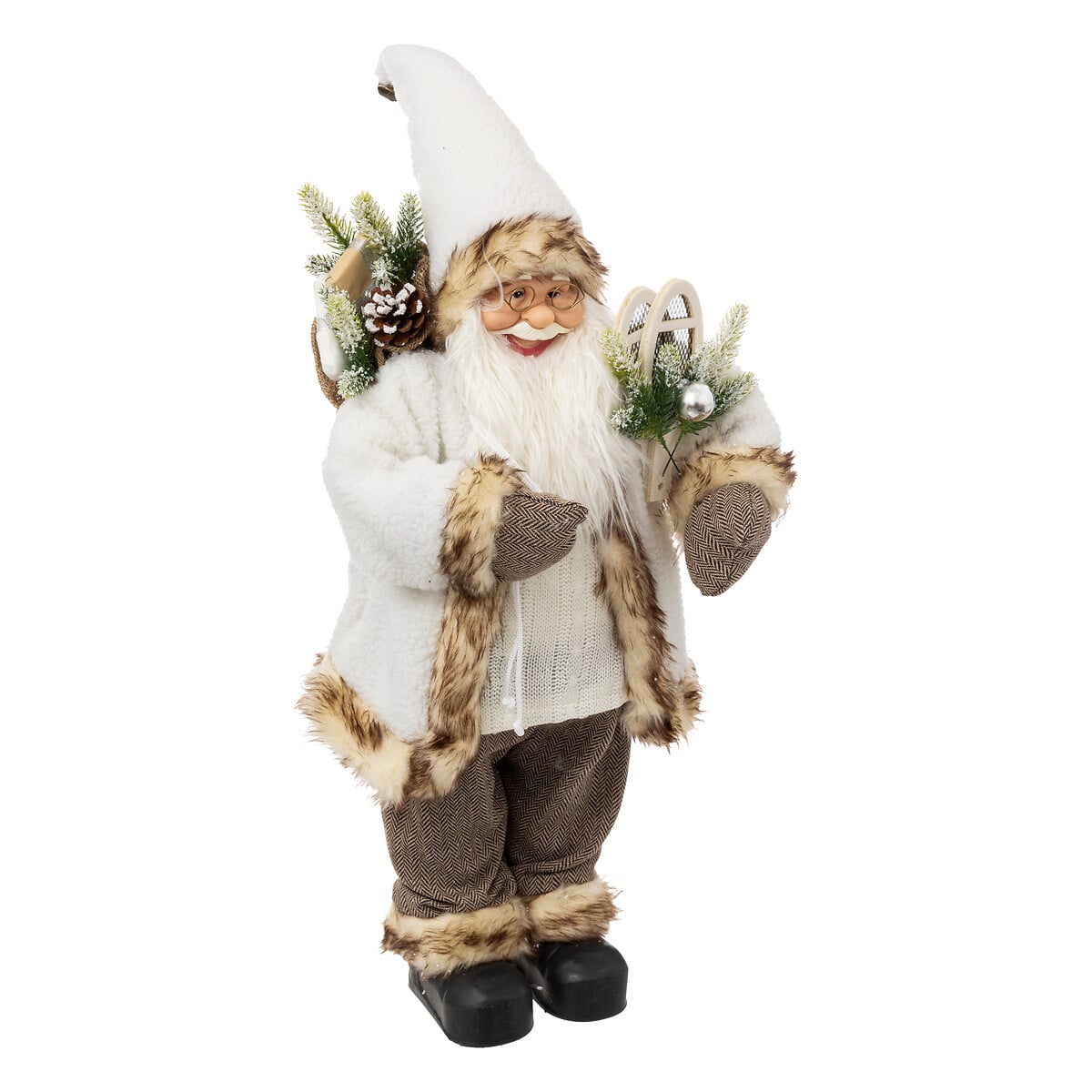 Figura pai natal branco e castanho luminoso 60cm by hôma, photo 1