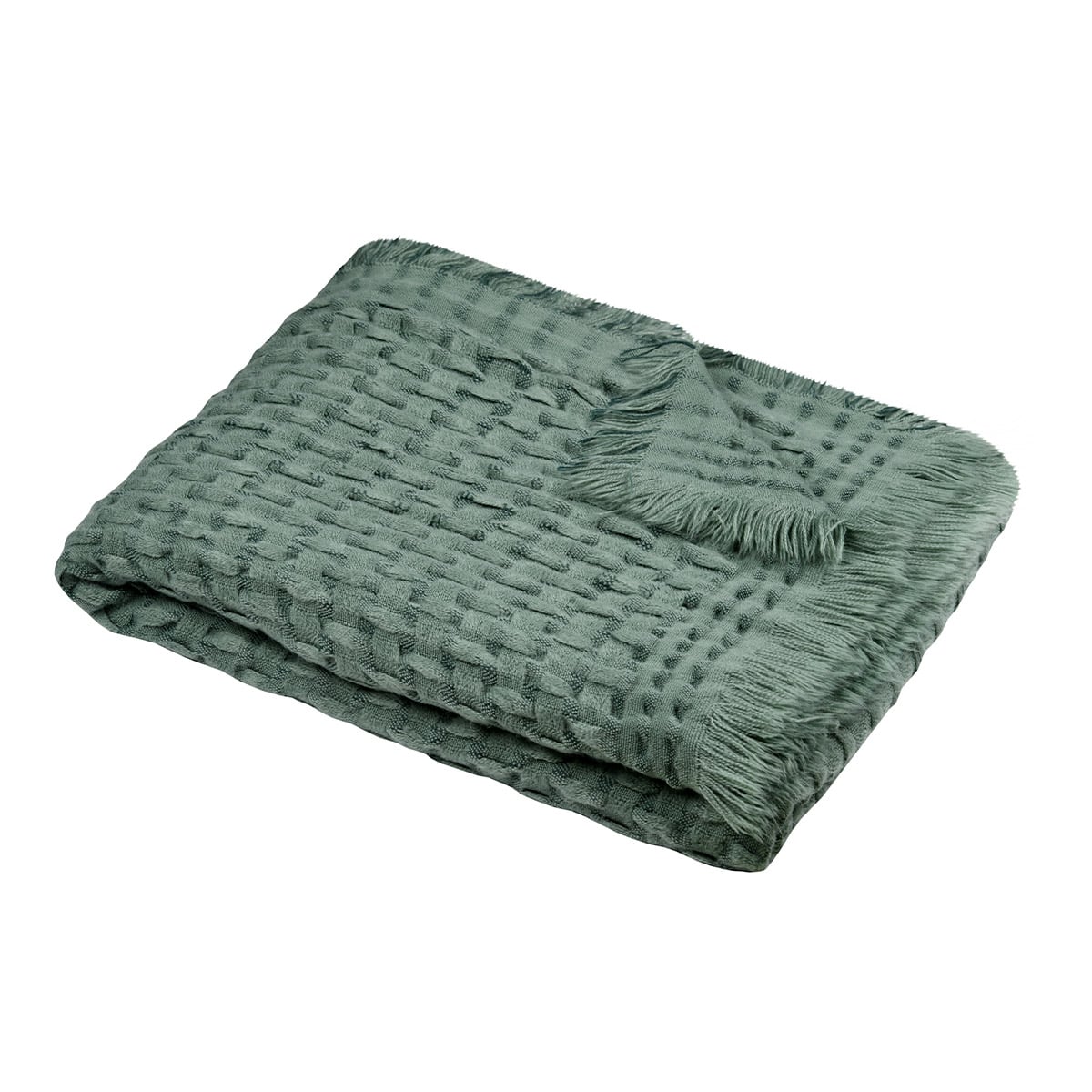 Manta MALAKITE ALFIE verde 130x150cm da hôma, fotografia 1