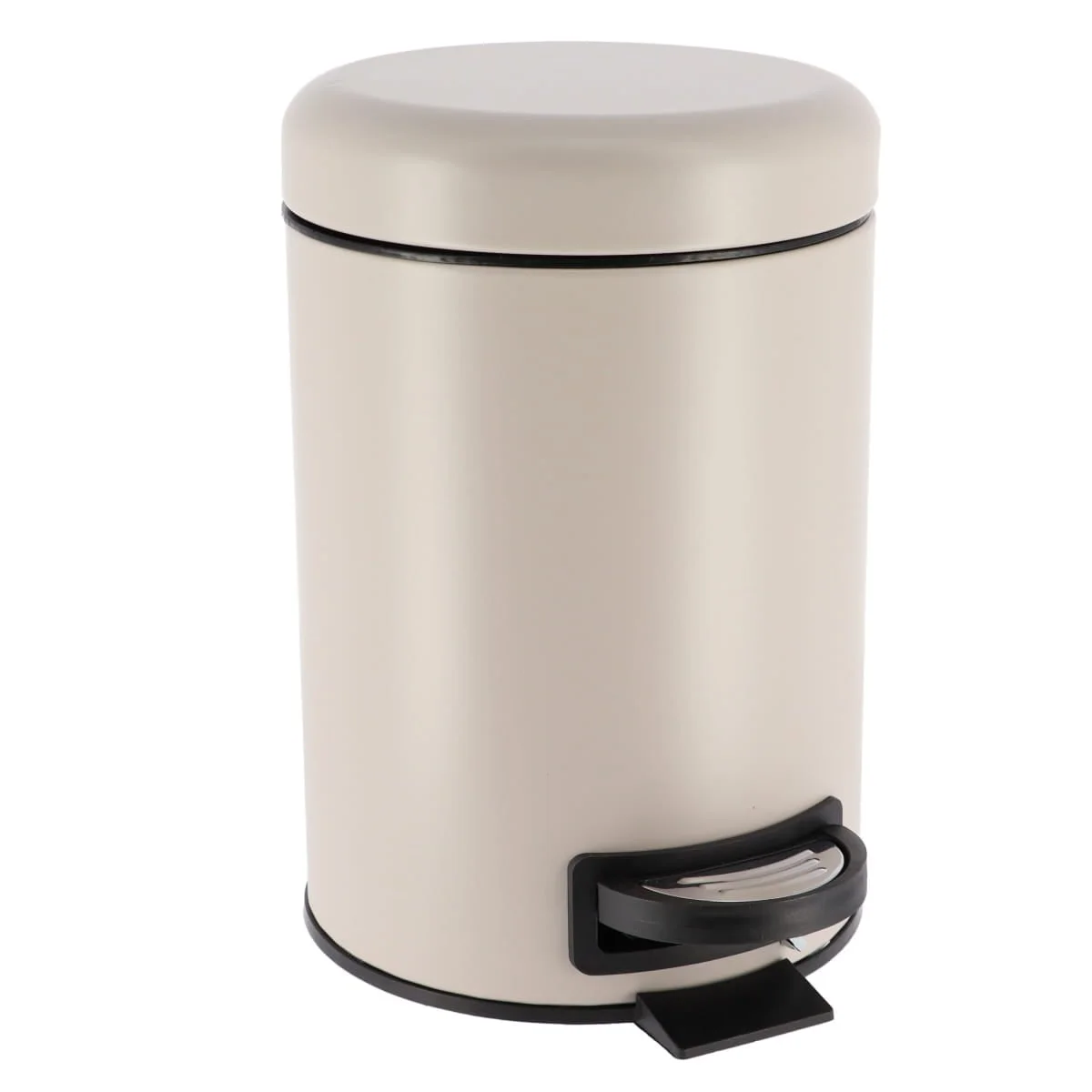 Balde wc taupe mate soft close em metal 3l da hôma, fotografia 1