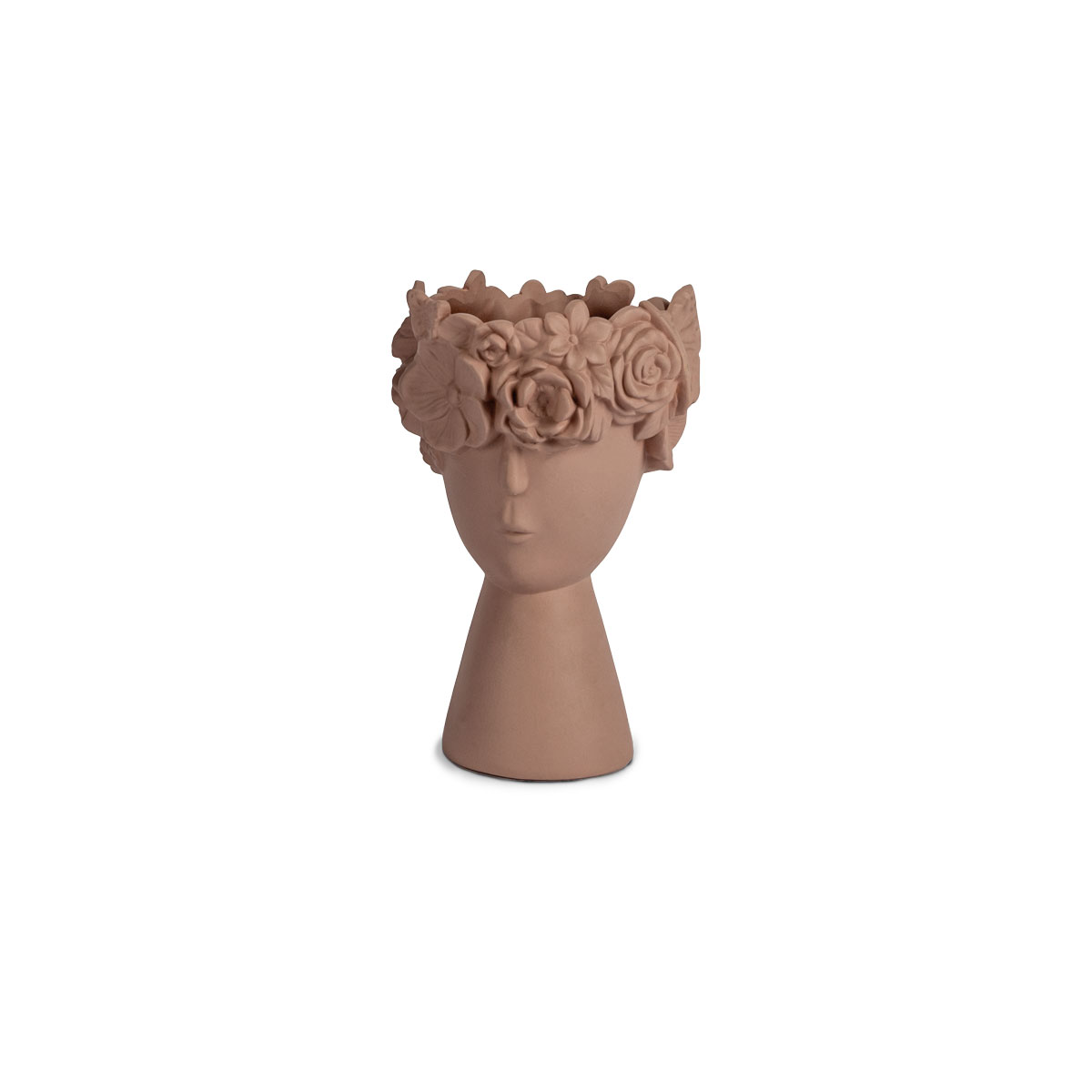 Jarra de cerâmica WINTER LIGHT rosa em forma de busto 20cm da hôma, fotografia 1