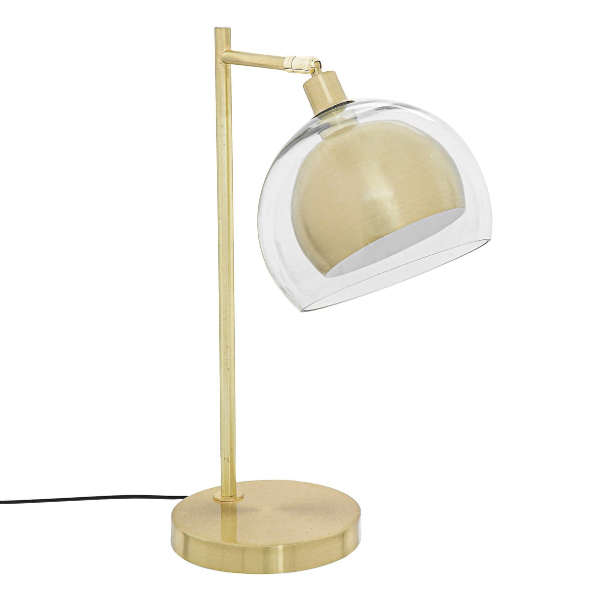 Candeeiro de mesa DOLCE RIVIERA em metal dourado e vidro da hôma, fotografia 1