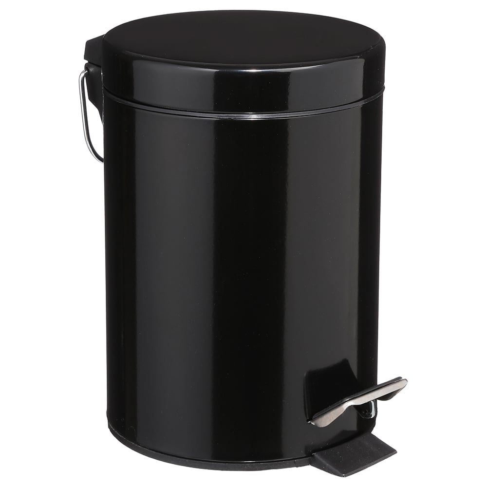 Balde wc preto metal 3l da hôma, fotografia 1