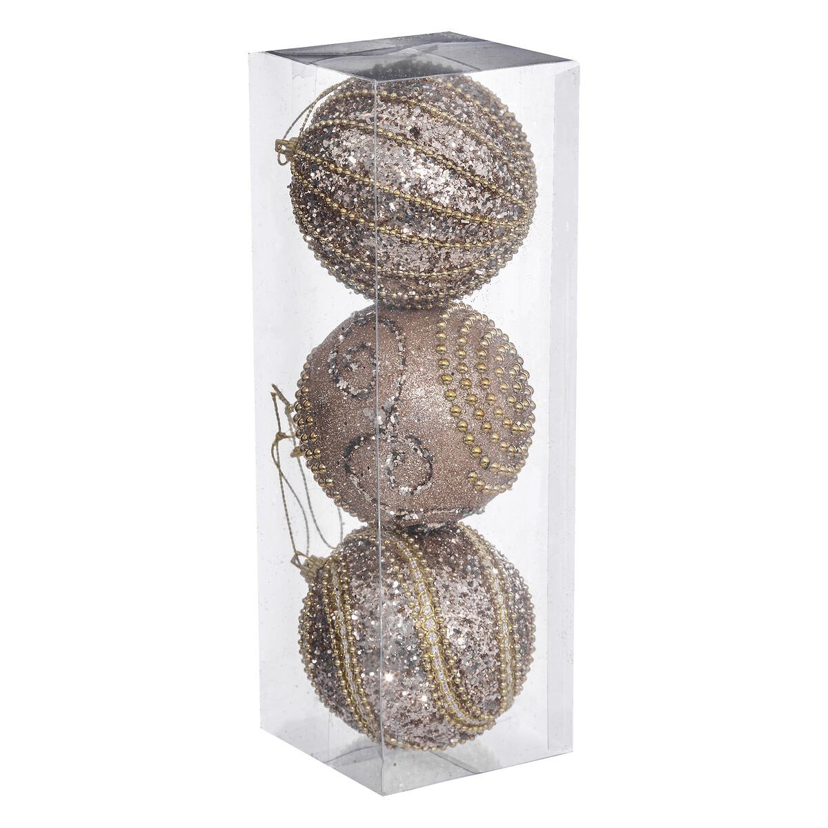 Conjunto de 3 bolas champagne com relevo by hôma, photo 1