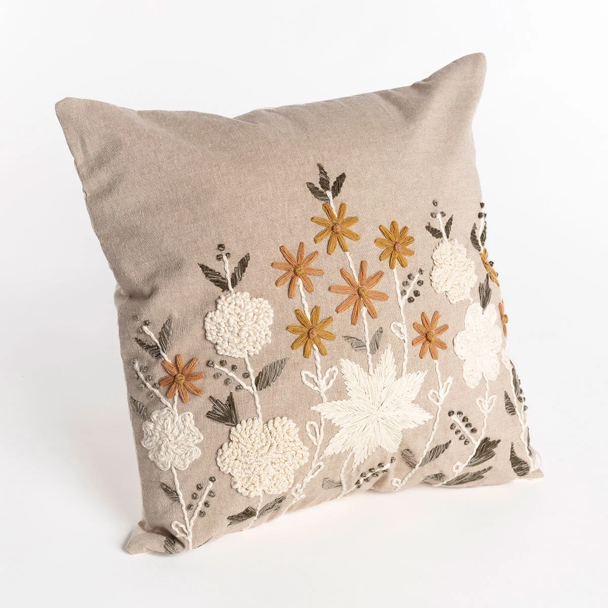 Almofada bordada DAHLIA com flores 45x45cm da hôma, fotografia 1