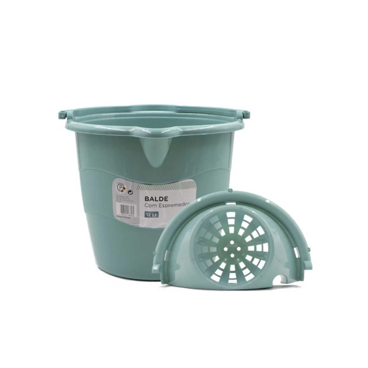 Balde com espremedor stoneblue12l by hôma, photo 1