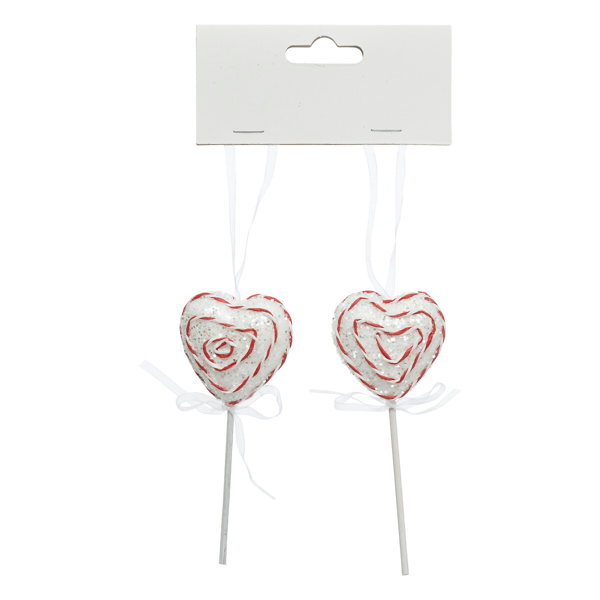 Conjunto de 2 pendurantes lollipop em forma de coração 11cm da hôma, fotografia 1