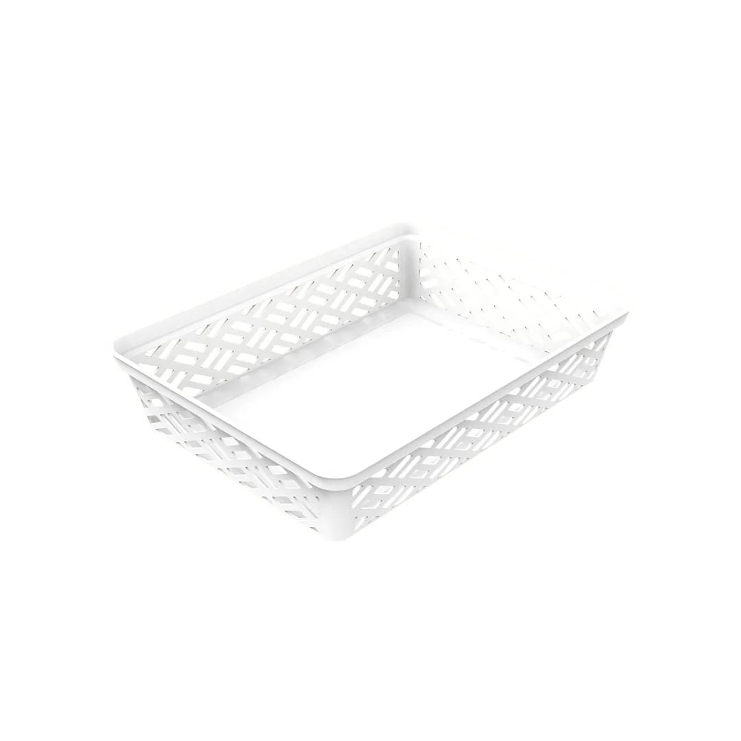 Cesto de arrumação branco baixo médio by hôma, photo 1