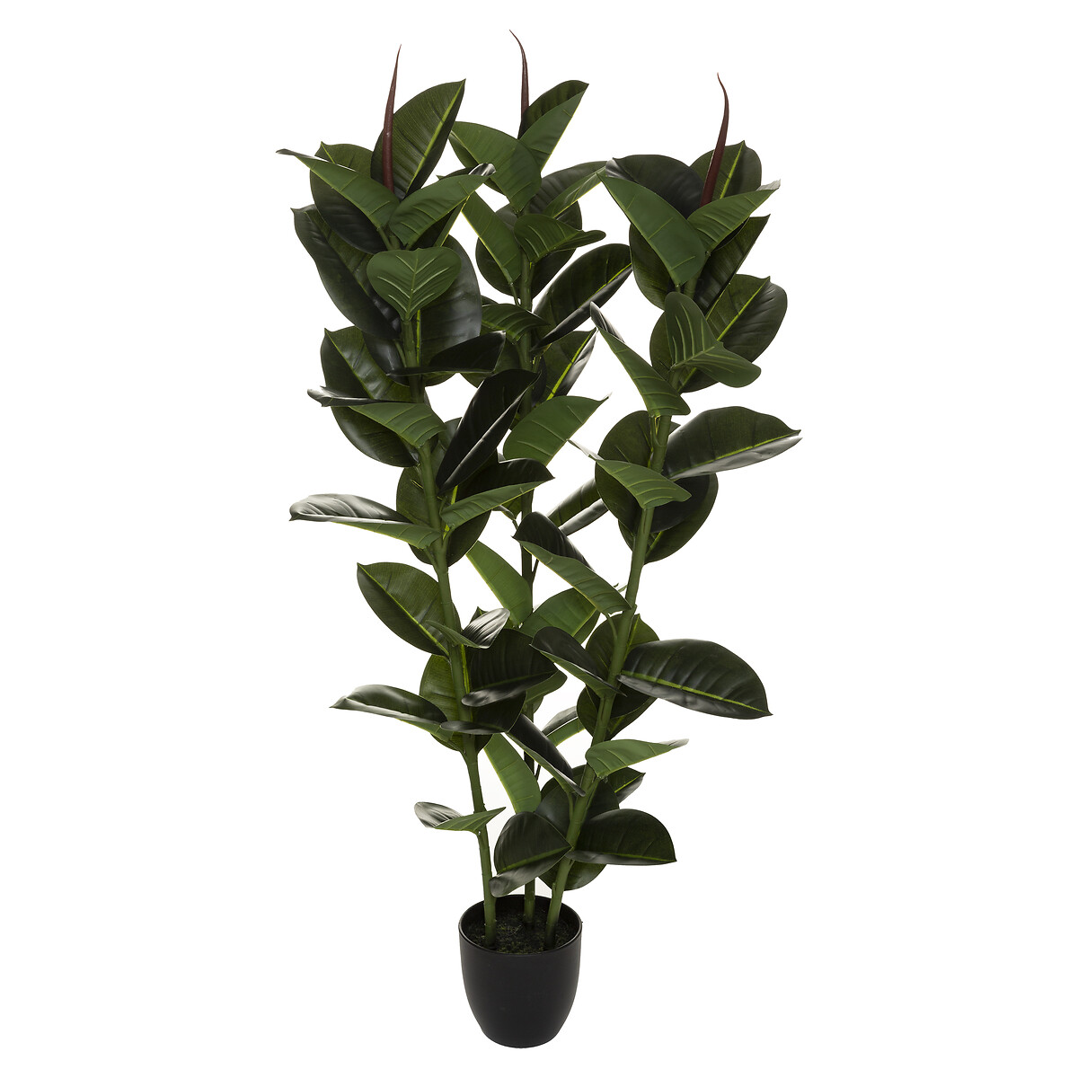 Planta ficus verde escura artificial 120cm da hôma, fotografia 1