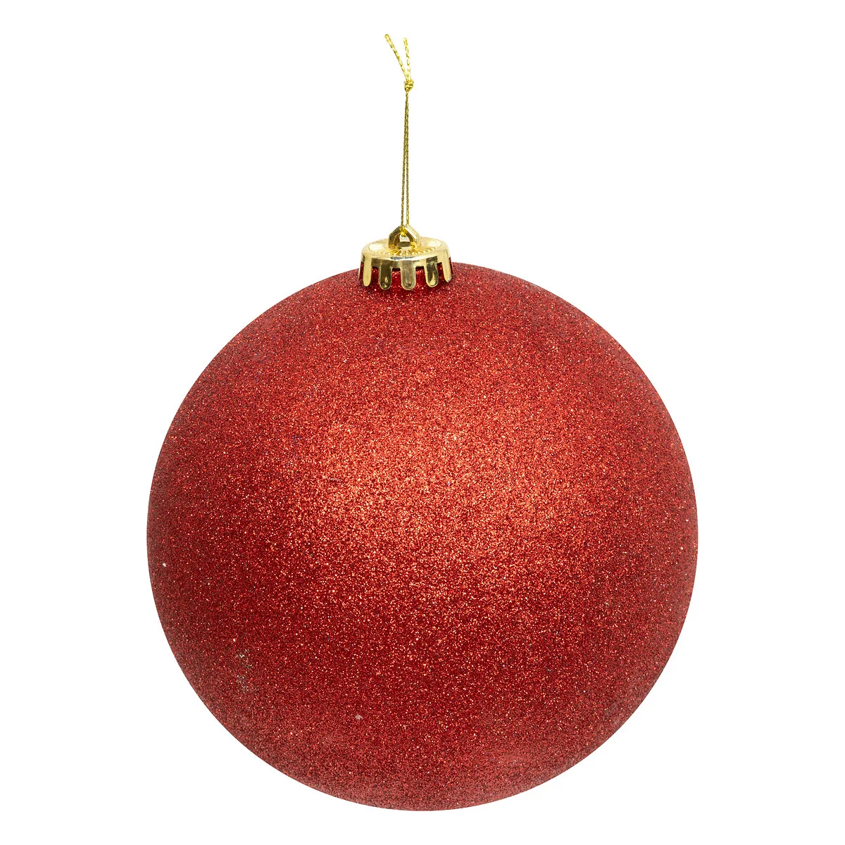 Bola de natal maxi vermelha com brilhantes 15cm da hôma, fotografia 1