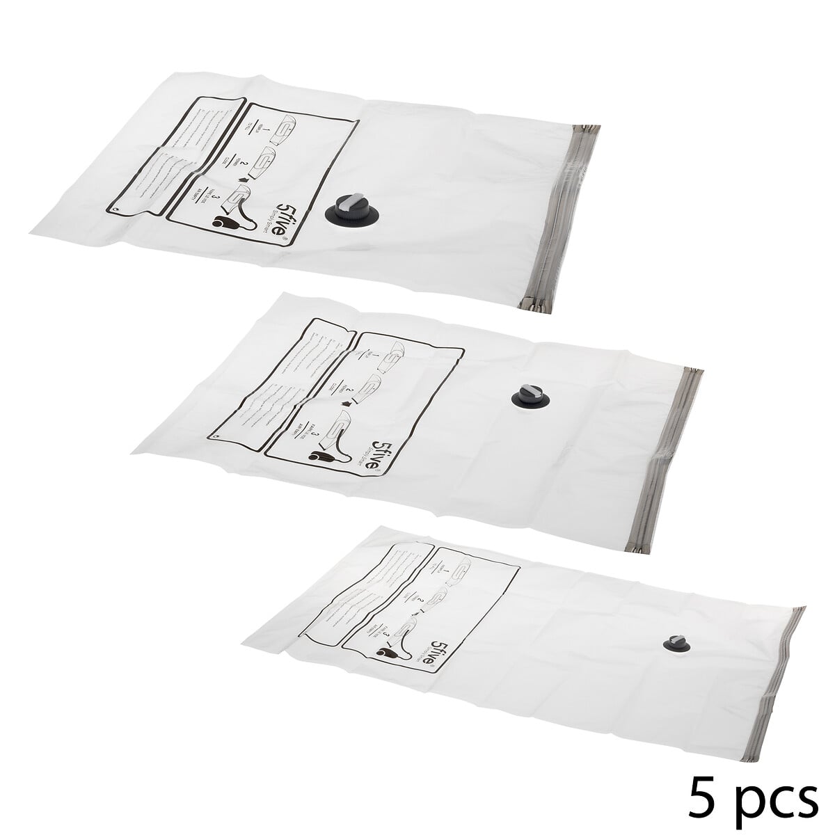 Conjunto de 5 sacos para arrumação vácuo by hôma, photo 1