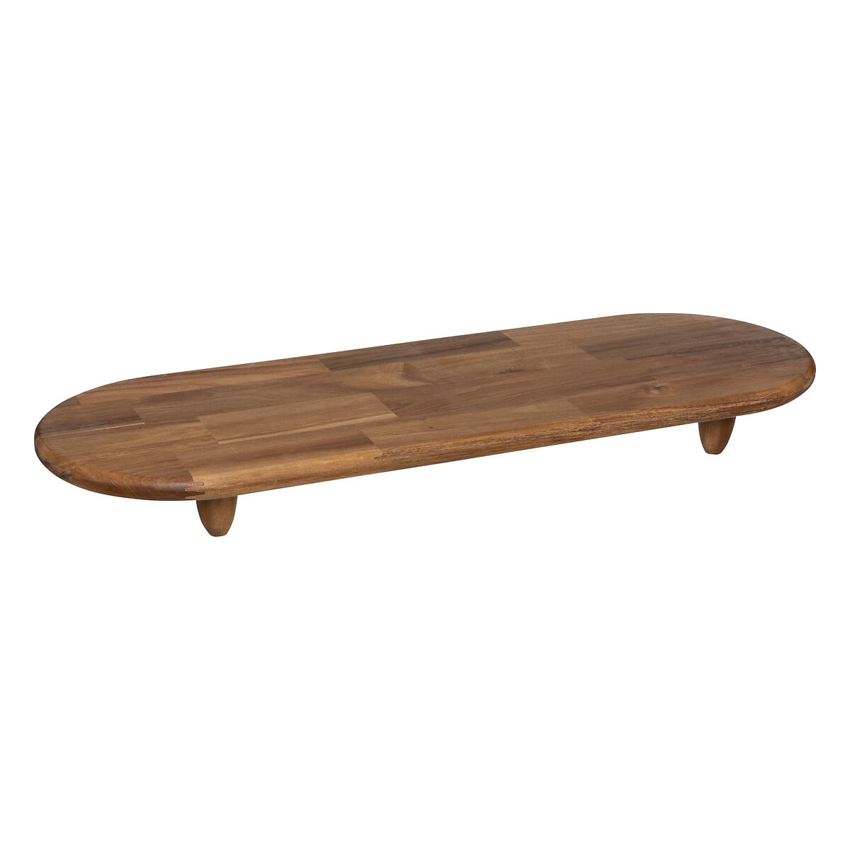 Tábua oval castanha em madeira 70x25cm da hôma, fotografia 1