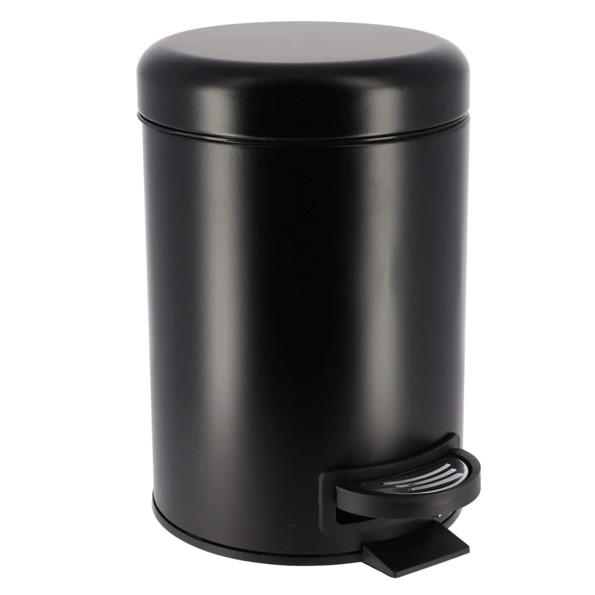 Balde wc preto mate SOFT close em metal 3l da hôma, fotografia 1