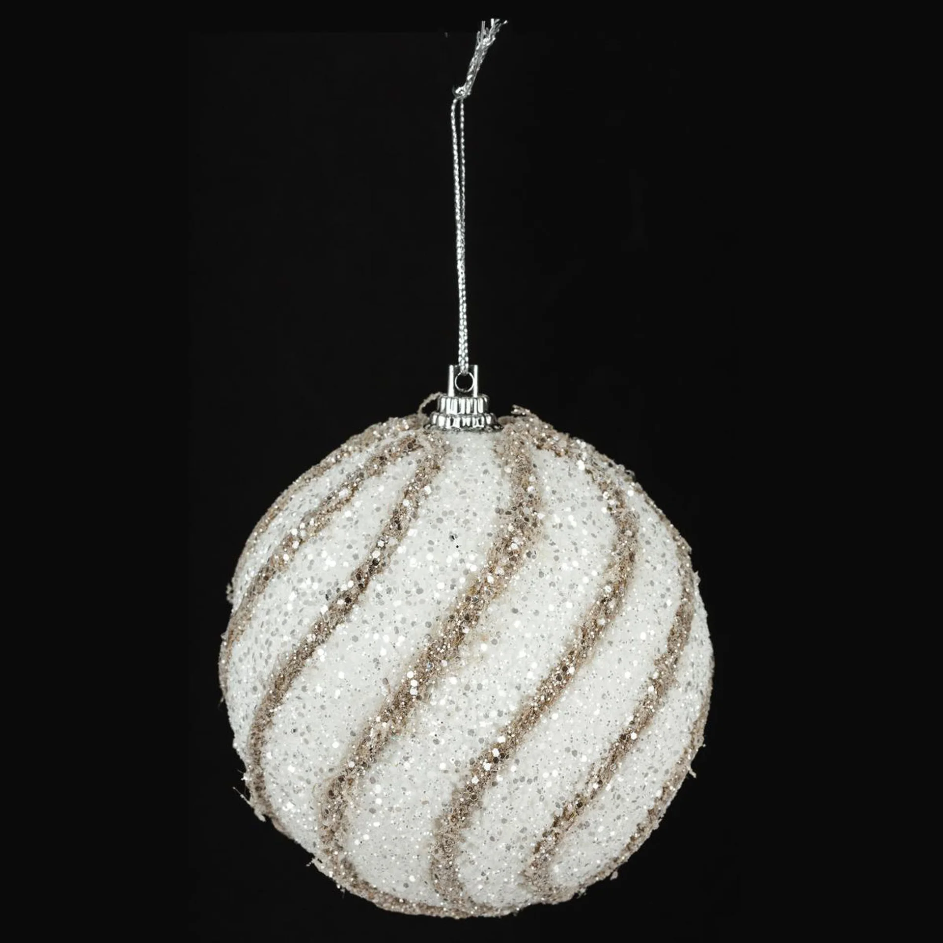 Bola de natal branca com fio em juta by hôma, photo 1